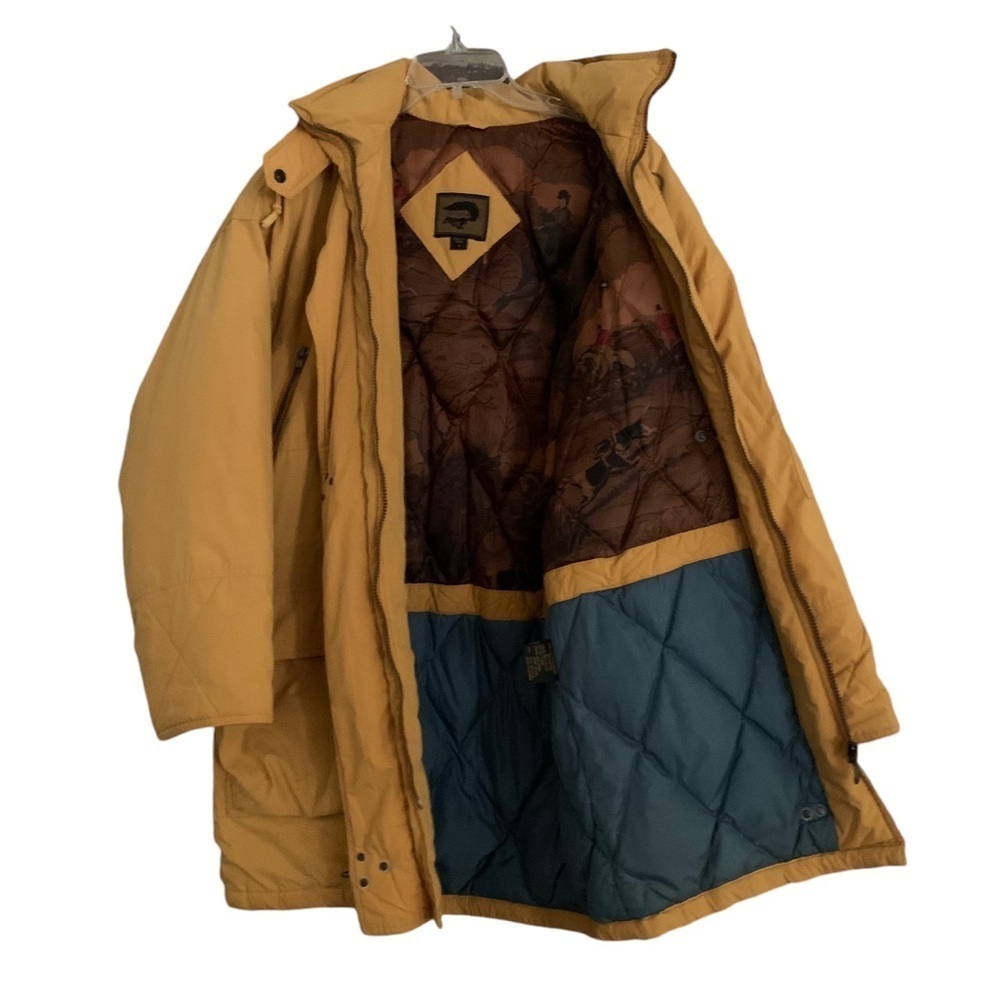 Vintage Foxrun Chore Barn Down Quilted Equestrian Mural Lining Coat Sz M